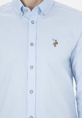 Erkek Açık Mavi Uzun Kollu Basic Gömlek - 50271277001