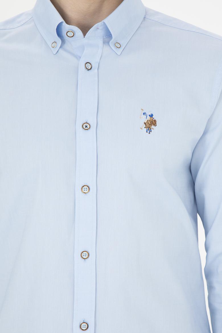 Erkek Açık Mavi Uzun Kollu Basic Gömlek - 50271277001