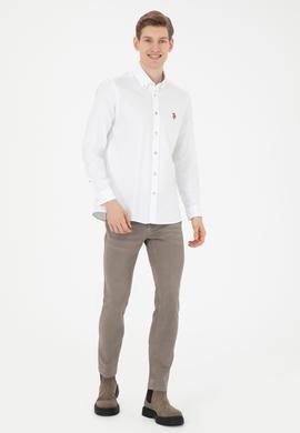 Erkek Beyaz Uzun Kollu Basic Gömlek - 50271277010