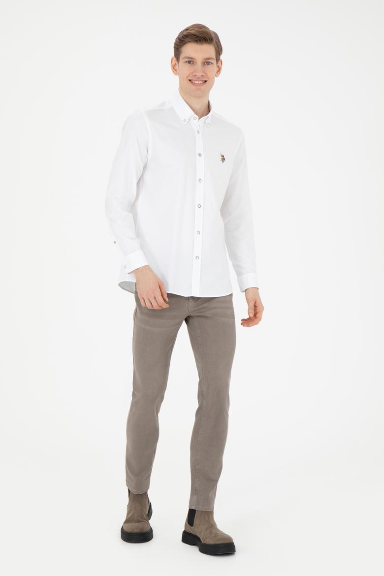 Erkek Beyaz Uzun Kollu Basic Gömlek - 50271277010