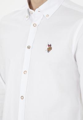 Erkek Beyaz Uzun Kollu Basic Gömlek - 50271277010