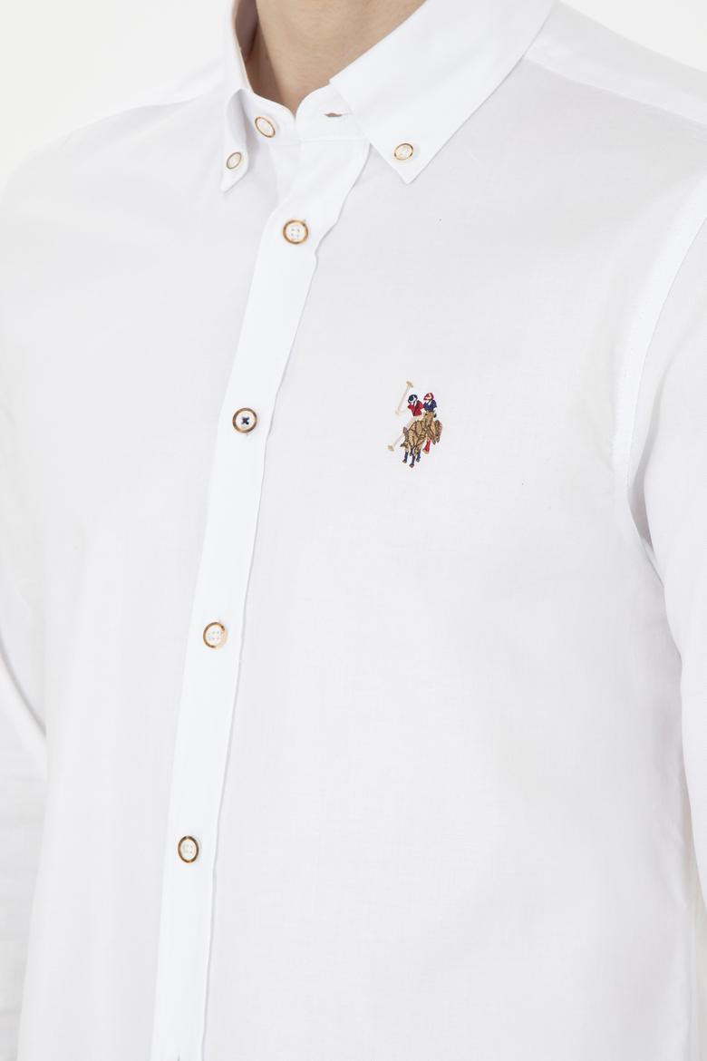 Erkek Beyaz Uzun Kollu Basic Gömlek - 50271277010