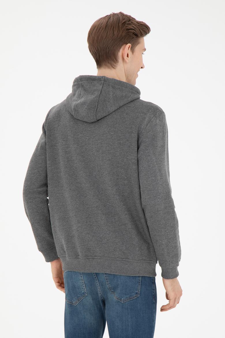 Erkek Antrasit Melanj Basic Sweatshirt - 50269396027