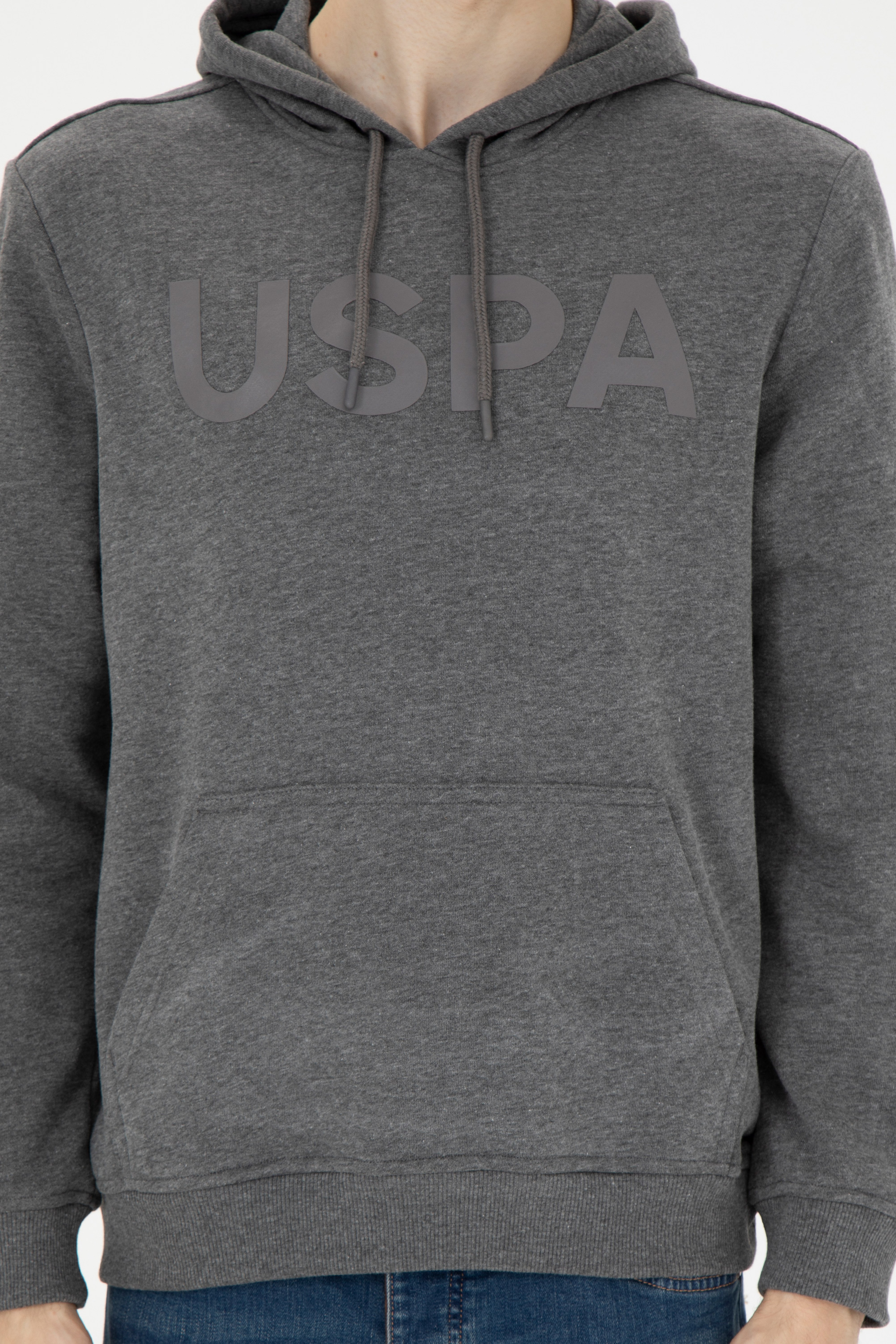 Erkek Antrasit Melanj Basic Sweatshirt