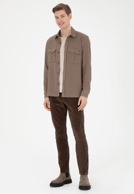 Erkek Kahverengi Kanvas Pantolon - 50272266216