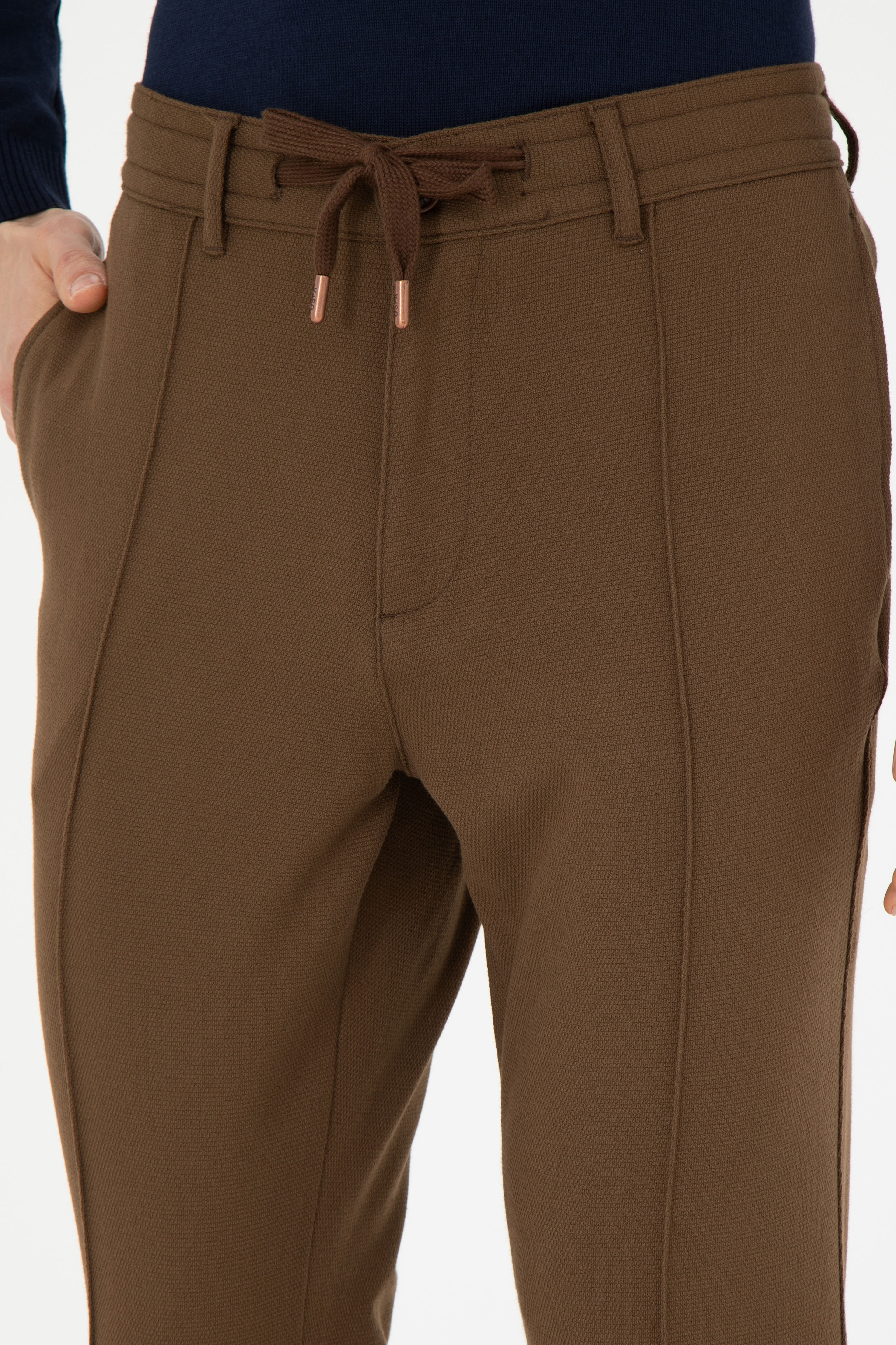 Erkek Carrot Fit Coconut Kanvas Pantolon - Image 6