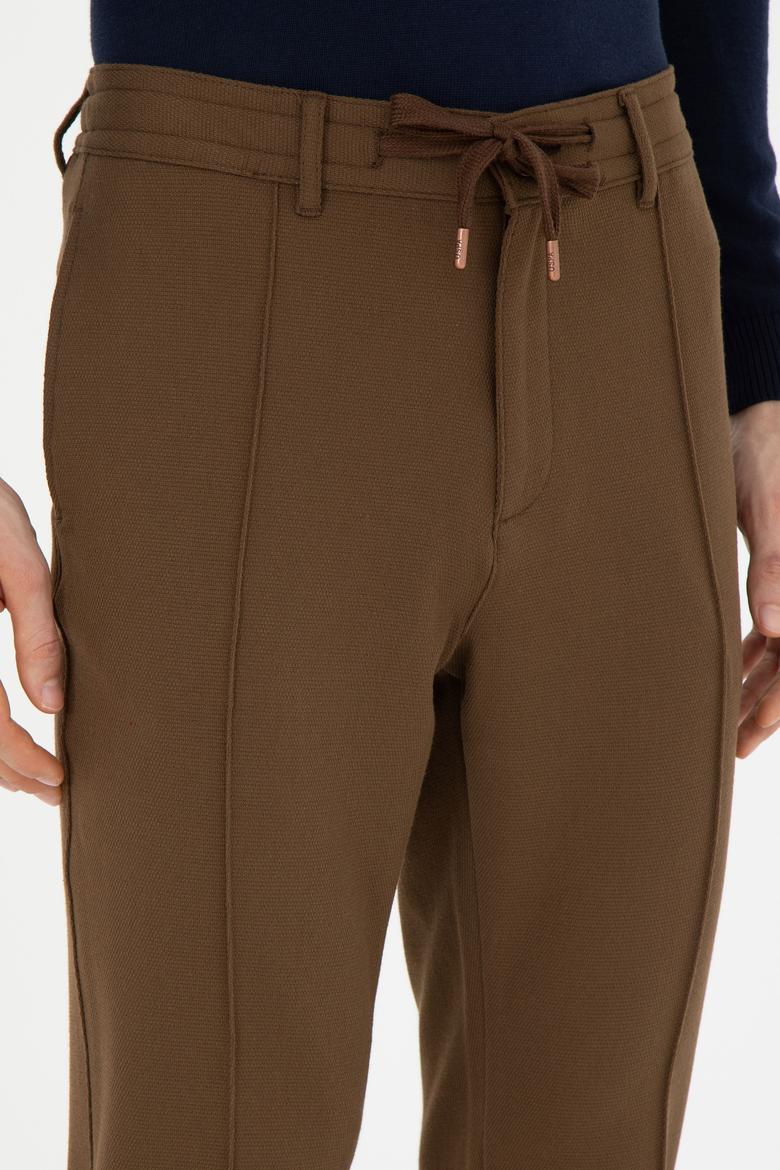 Erkek Kahverengi Kanvas Pantolon - 50272342129