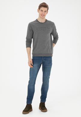 Erkek Antrasit Melanj Basic Sweatshirt - 50269402022
