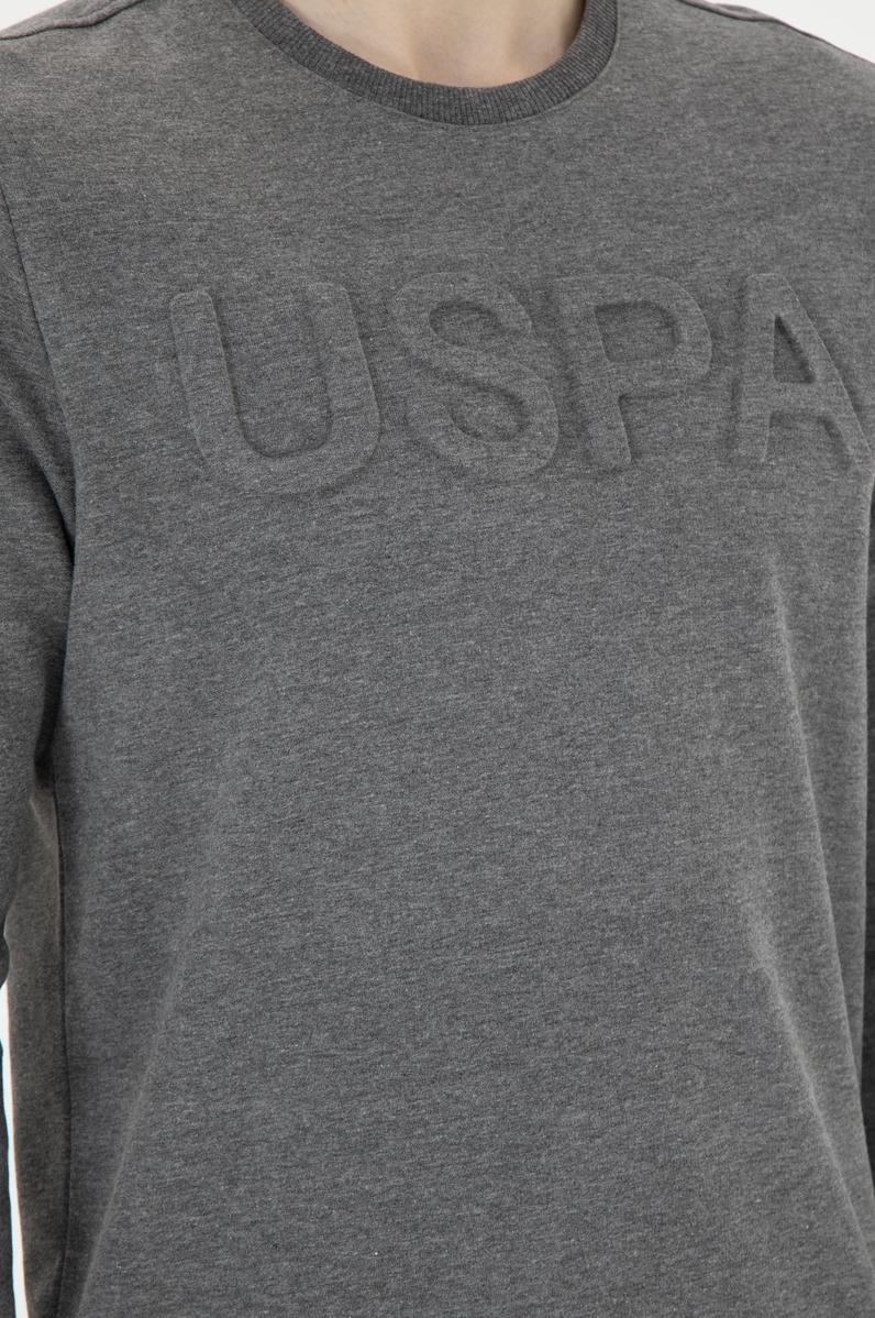 Erkek Antrasit Melanj Basic Sweatshirt