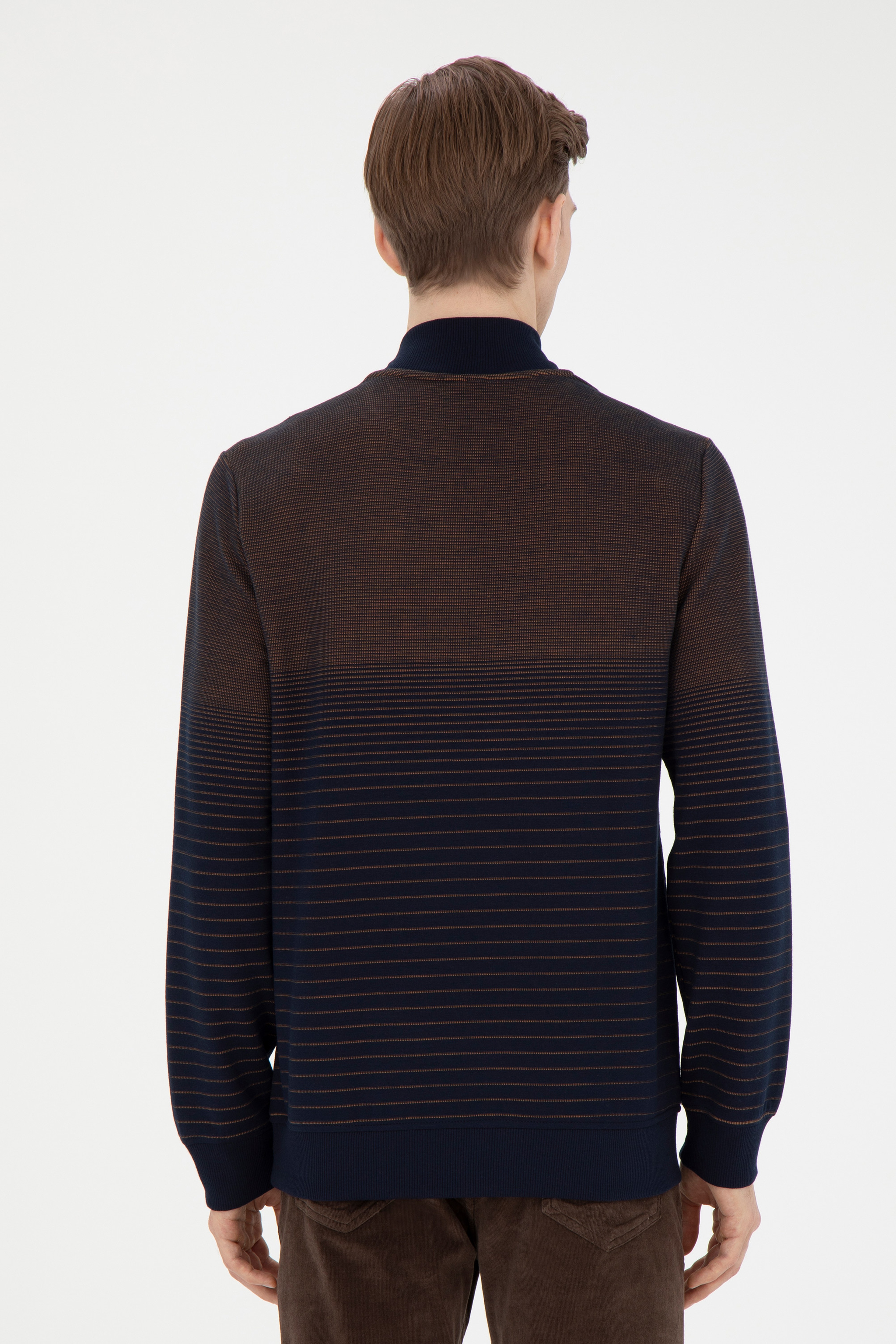 Erkek Lacivert Sweatshirt - Image 5