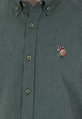 Erkek Yeşil Uzun Kollu Basic Gömlek - 50271275133