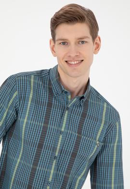 Erkek Petrol Uzun Kollu Gömlek - 50272345004