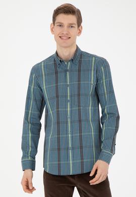 Erkek Petrol Uzun Kollu Gömlek - 50272345004