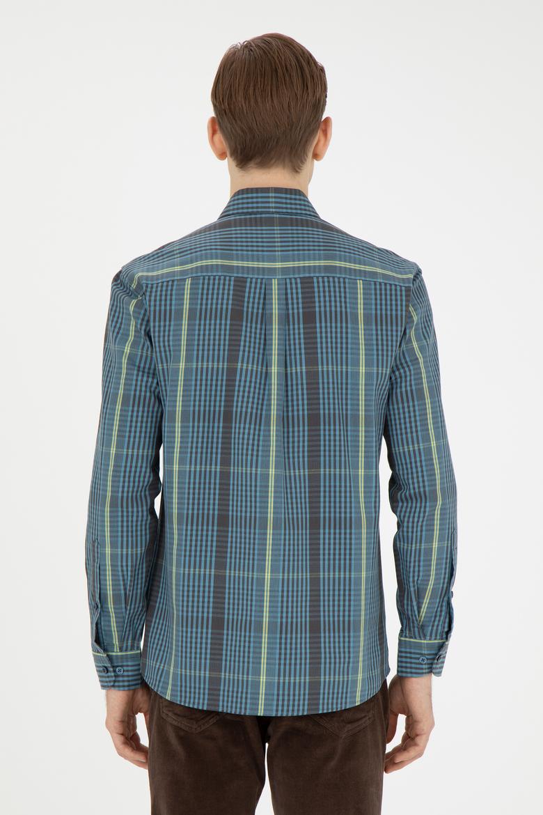 Erkek Petrol Uzun Kollu Gömlek - 50272345004