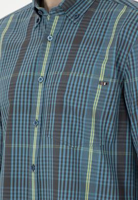 Erkek Petrol Uzun Kollu Gömlek - 50272345004