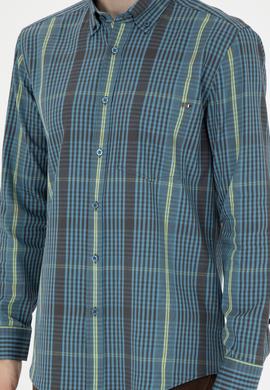 Erkek Petrol Uzun Kollu Gömlek - 50272345004