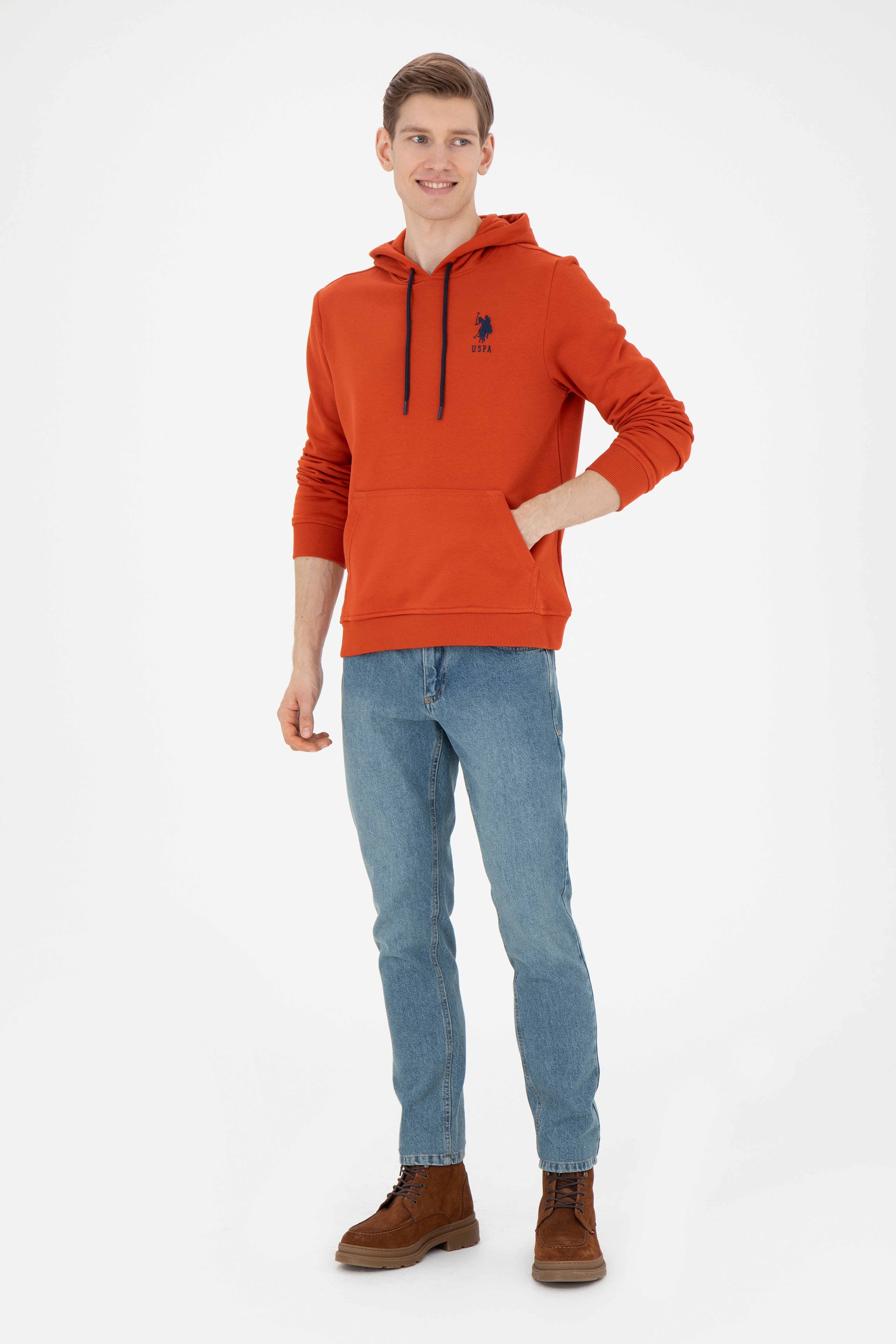 Erkek Kiremit Basic Sweatshirt - Image 4