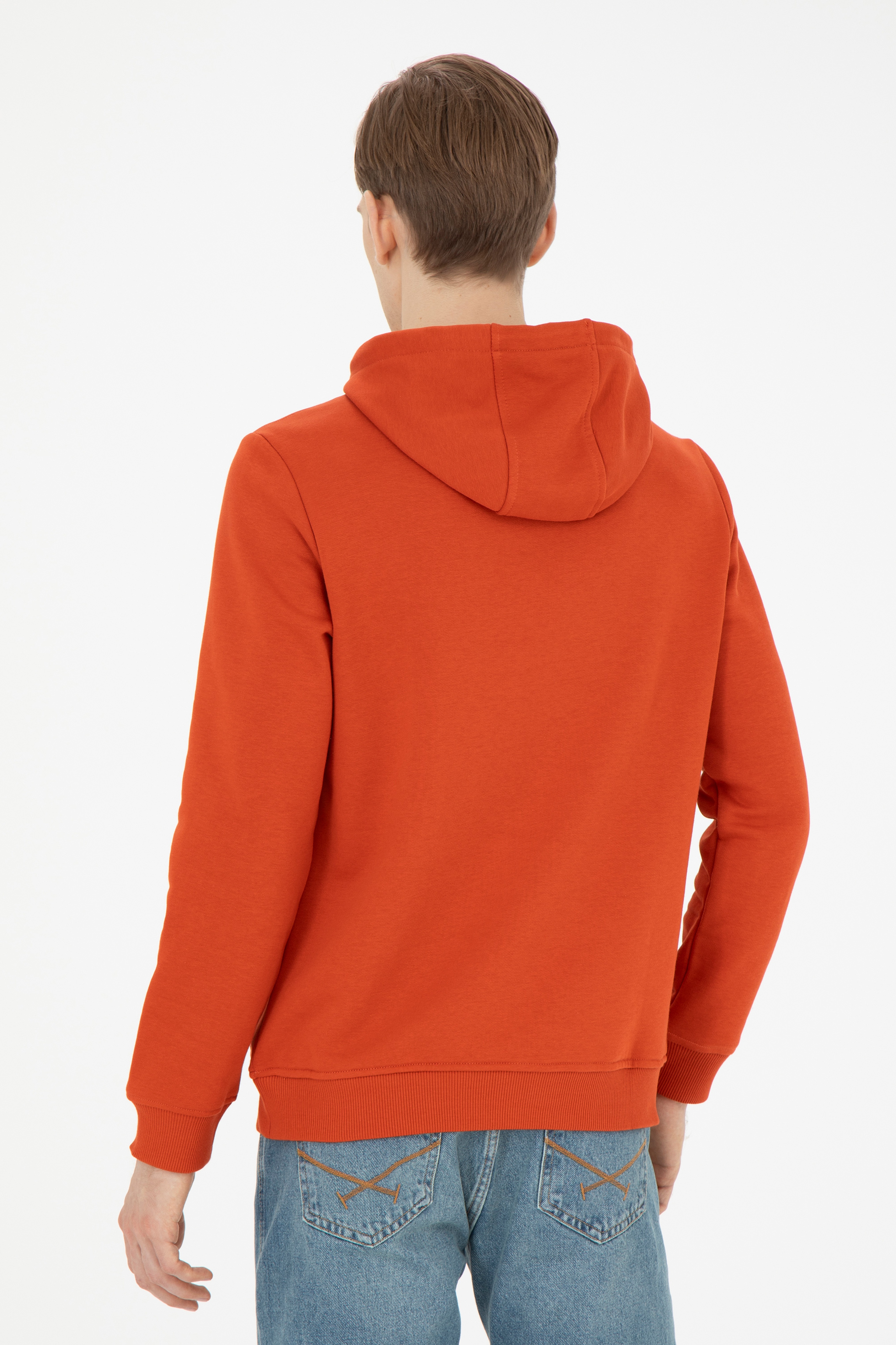Erkek Kiremit Basic Sweatshirt