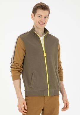 Erkek Haki Örme Hırka - 50270879019