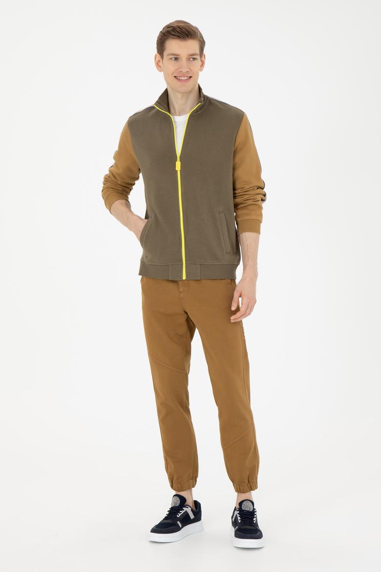 Erkek Haki Örme Hırka - 50270879019