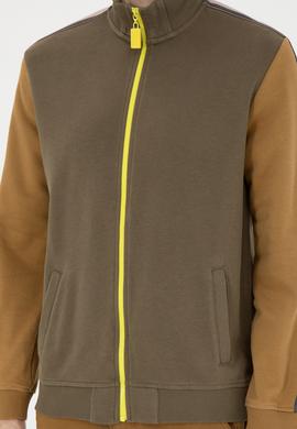 Erkek Haki Örme Hırka - 50270879019