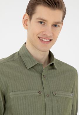 Erkek Yeşil Uzun Kollu Gömlek - 50272292021