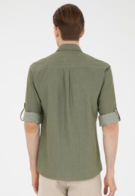 Erkek Yeşil Uzun Kollu Gömlek - 50272292021