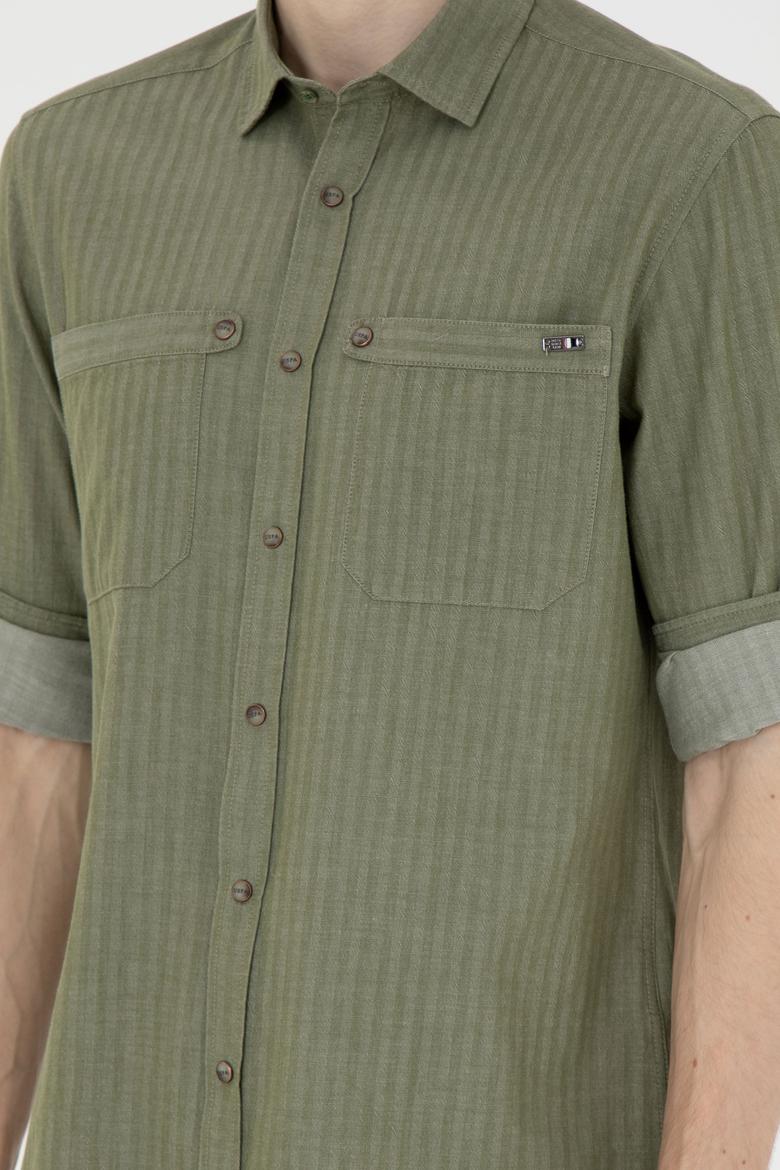 Erkek Yeşil Uzun Kollu Gömlek - 50272292021