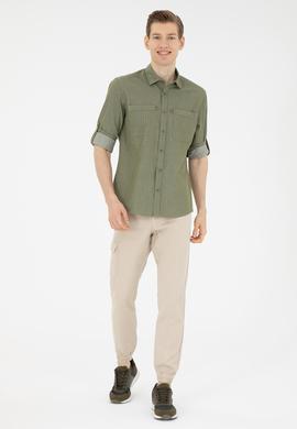 Erkek Yeşil Uzun Kollu Gömlek - 50272292021