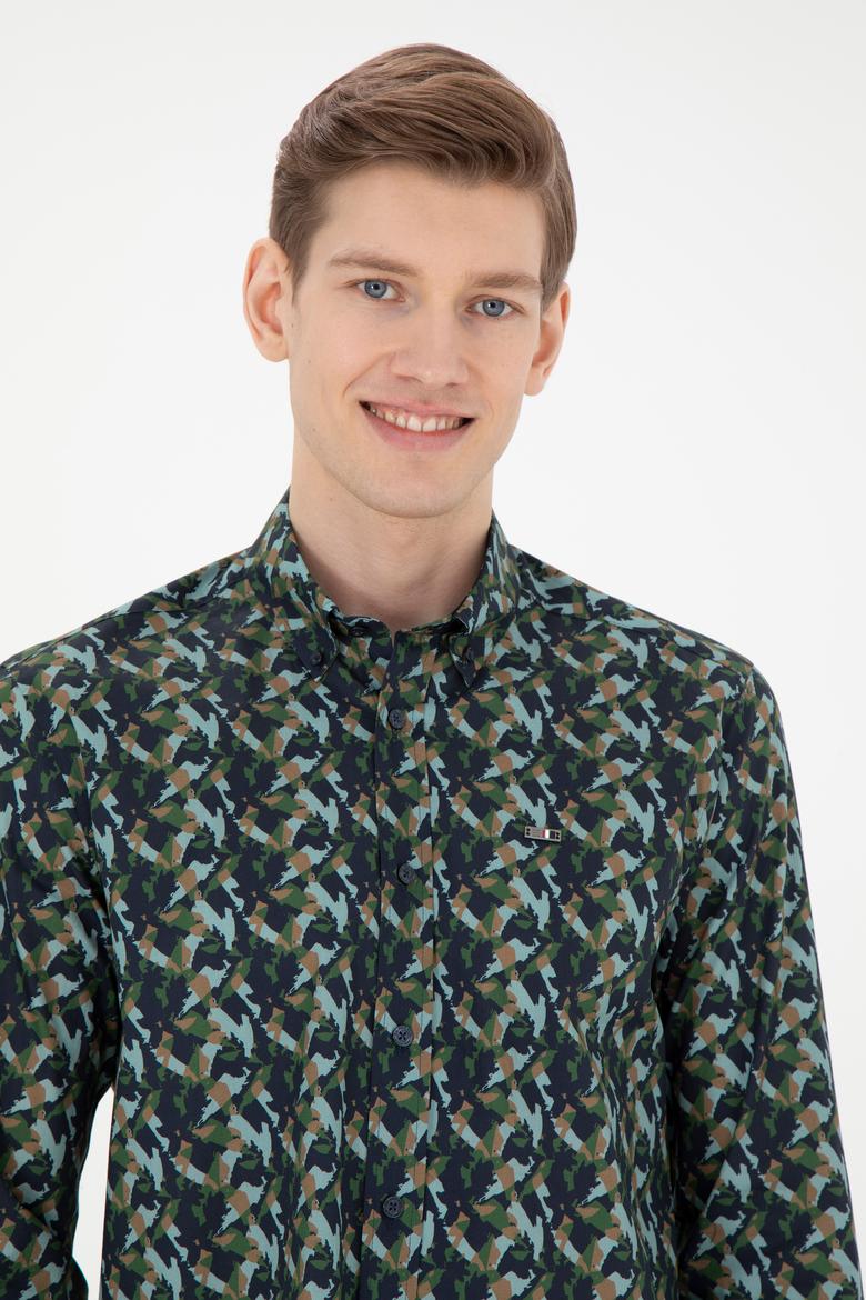 Erkek Lacivert Uzun Kollu Gömlek - 50272681010