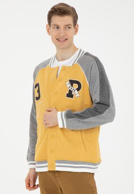 Erkek Hardal Örme Hırka - 50270843024