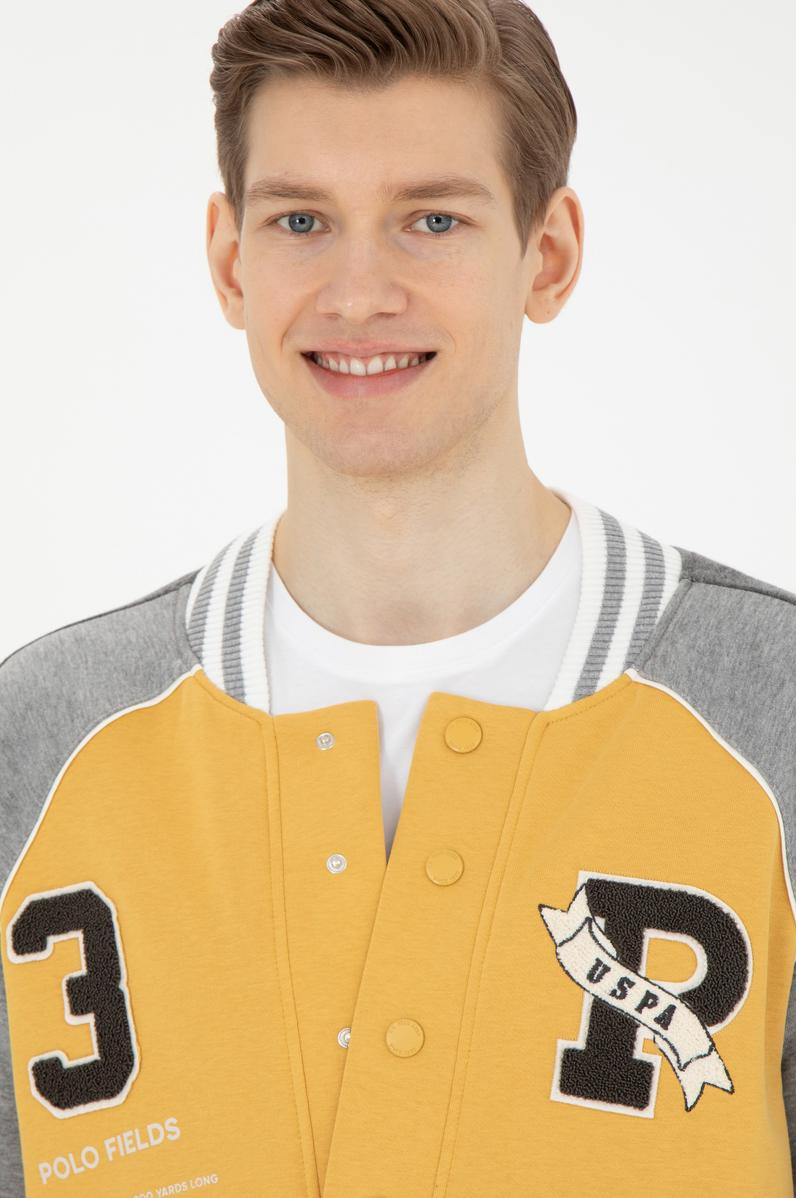 Erkek Hardal Örme Hırka