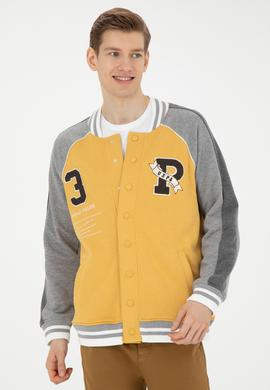 Erkek Hardal Örme Hırka - 50270843024