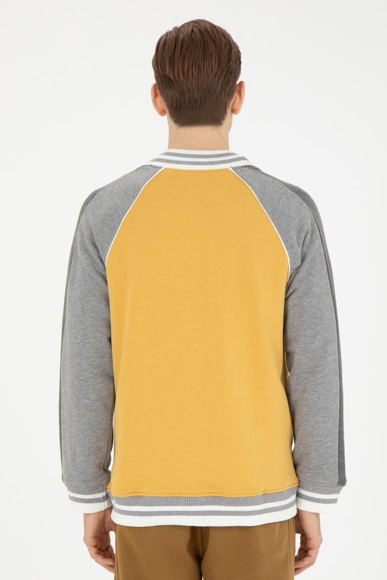 Erkek Hardal Örme Hırka - 50270843024