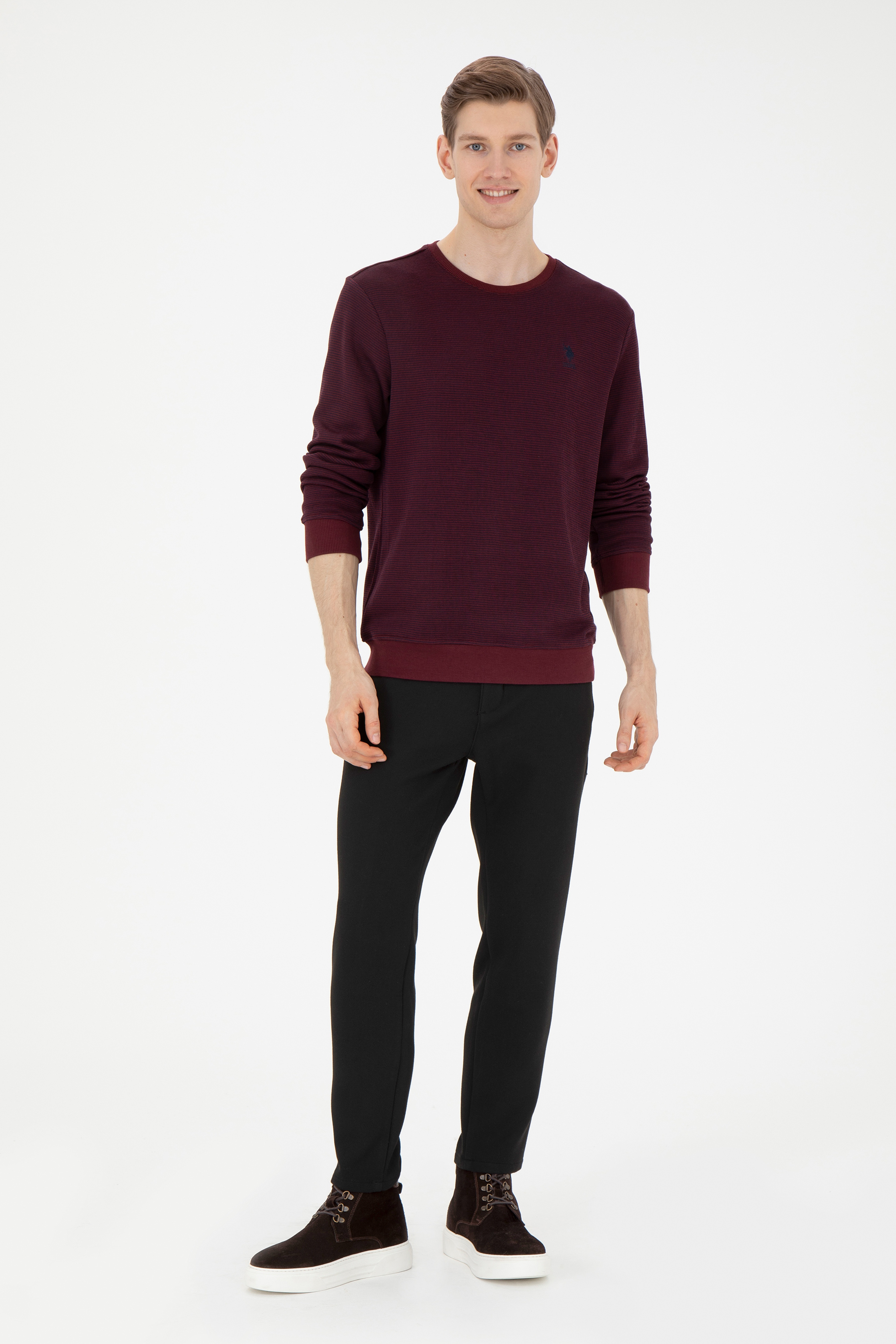 Erkek Jogger Fit Siyah Kanvas Pantolon - Image 1