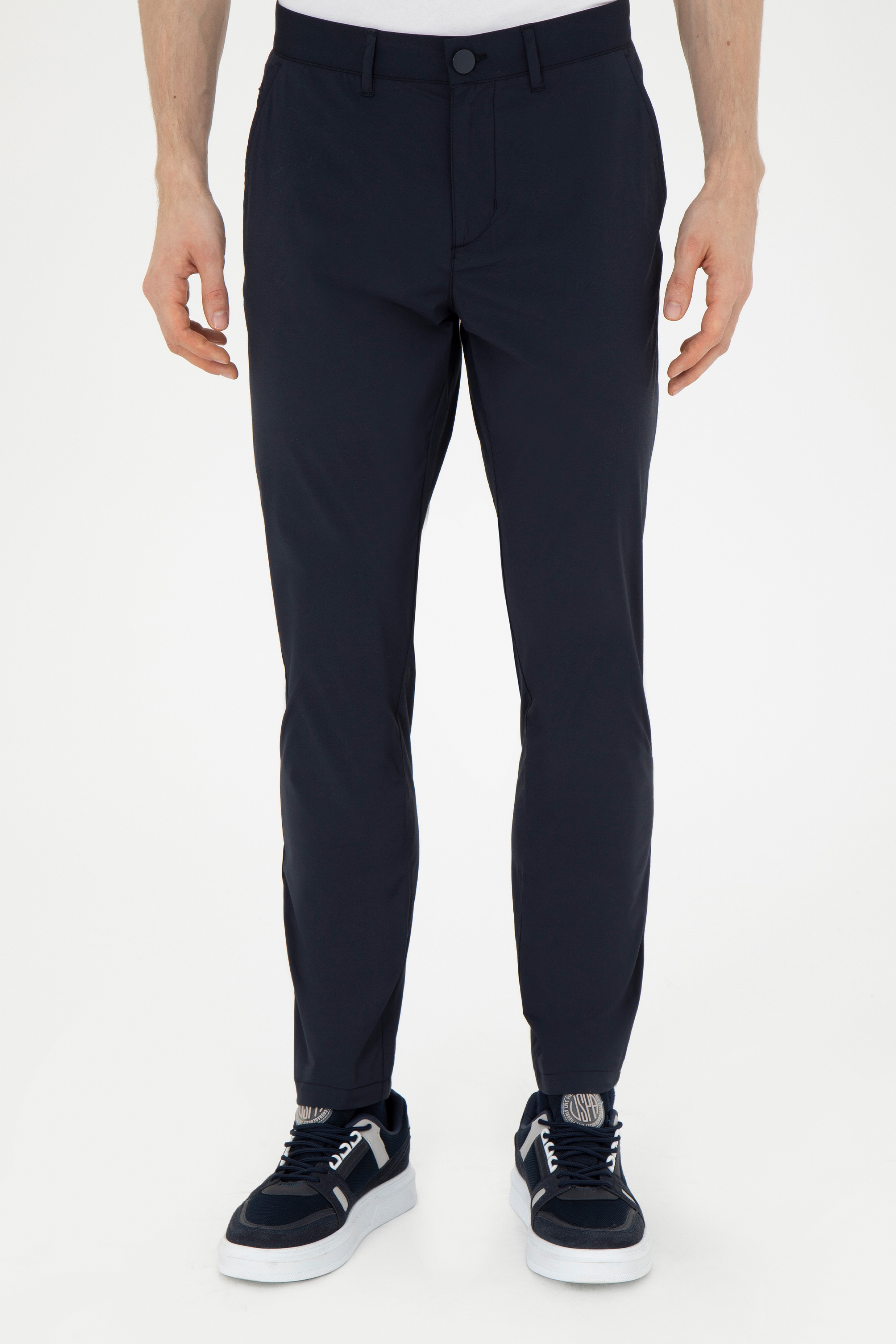 Erkek Slim Fit Lacivert Kanvas Pantolon
