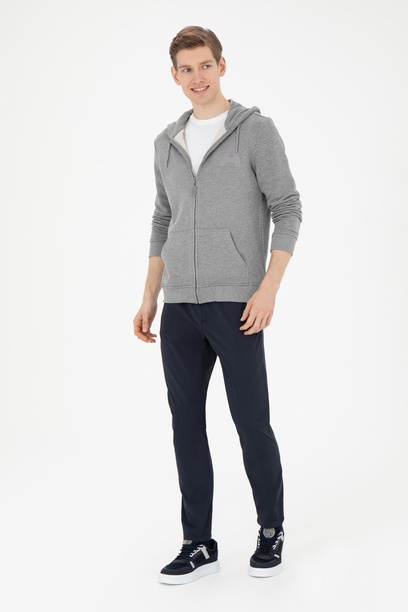 Erkek Slim Fit Lacivert Kanvas Pantolon