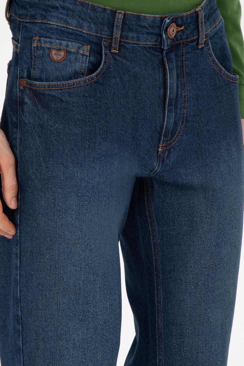 Erkek Koyu Mavi Jean Pantolon - 50272553005