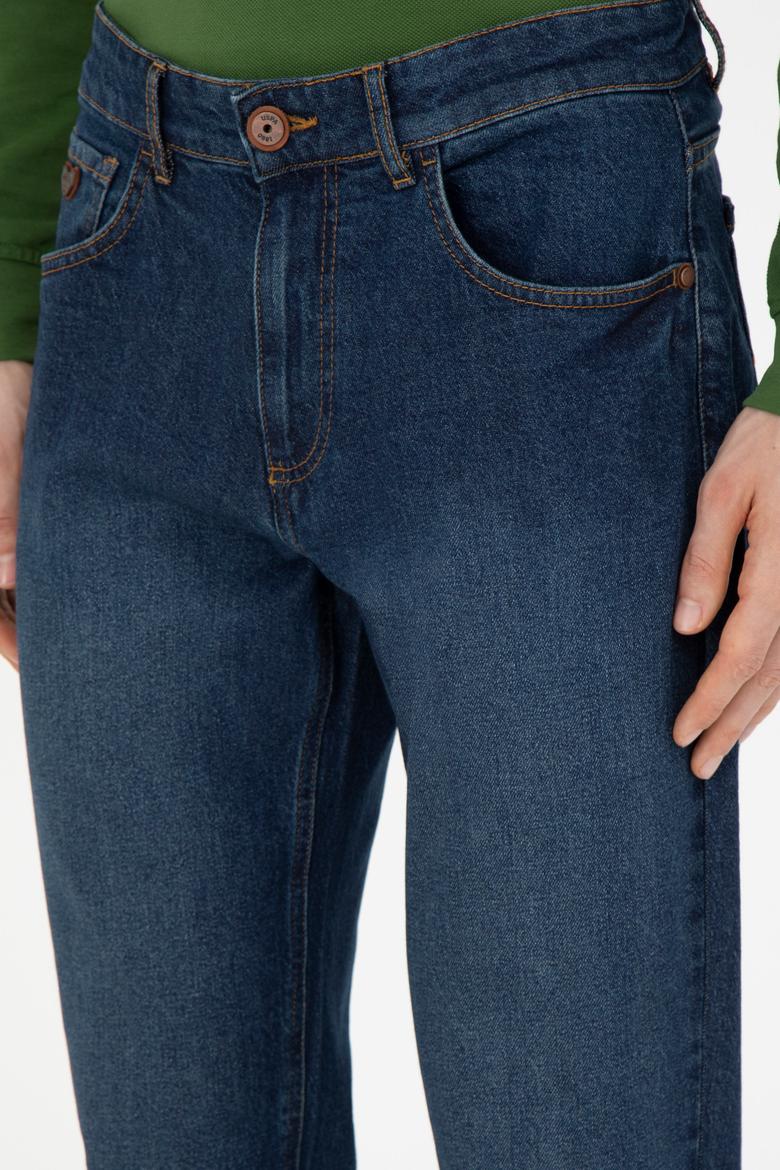 Erkek Koyu Mavi Jean Pantolon - 50272553005