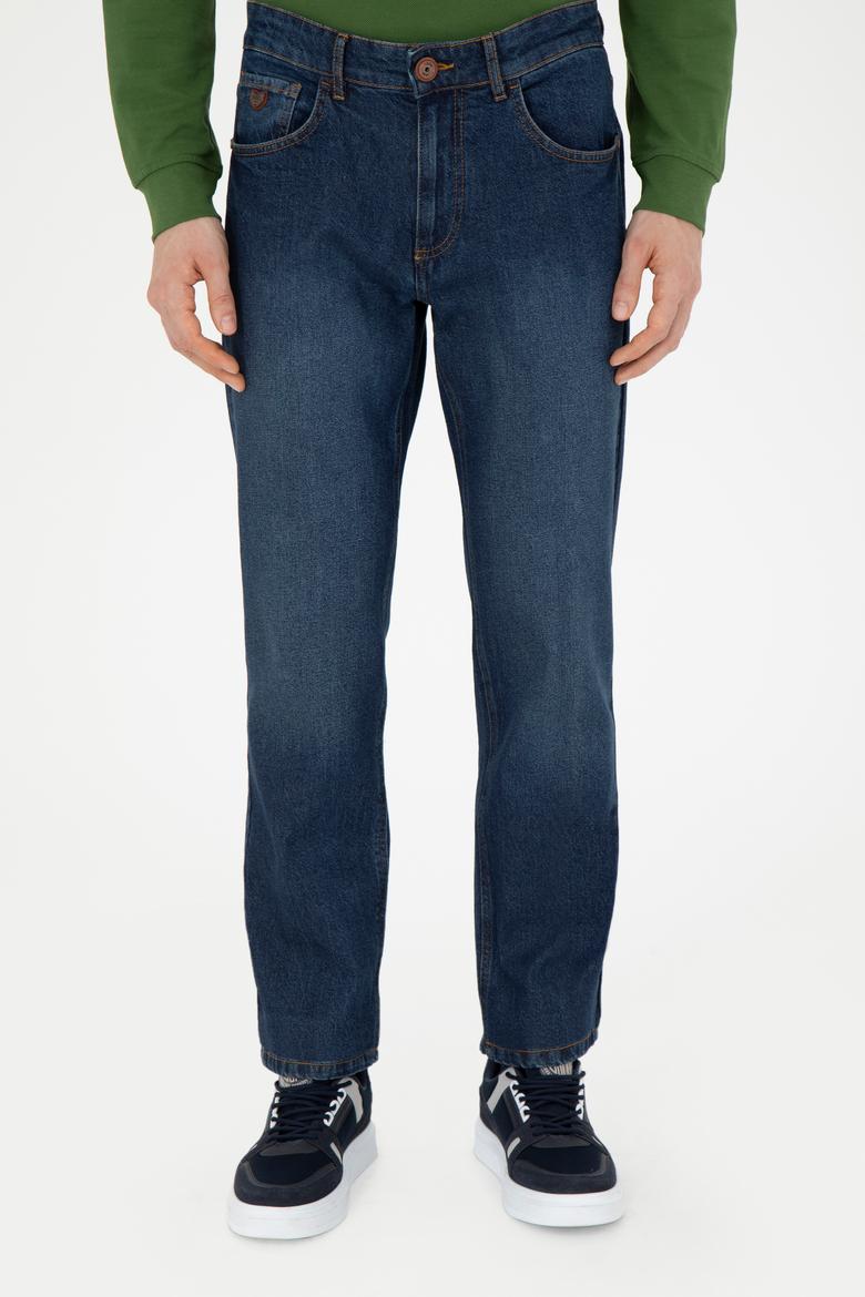 Erkek Koyu Mavi Jean Pantolon - 50272553005