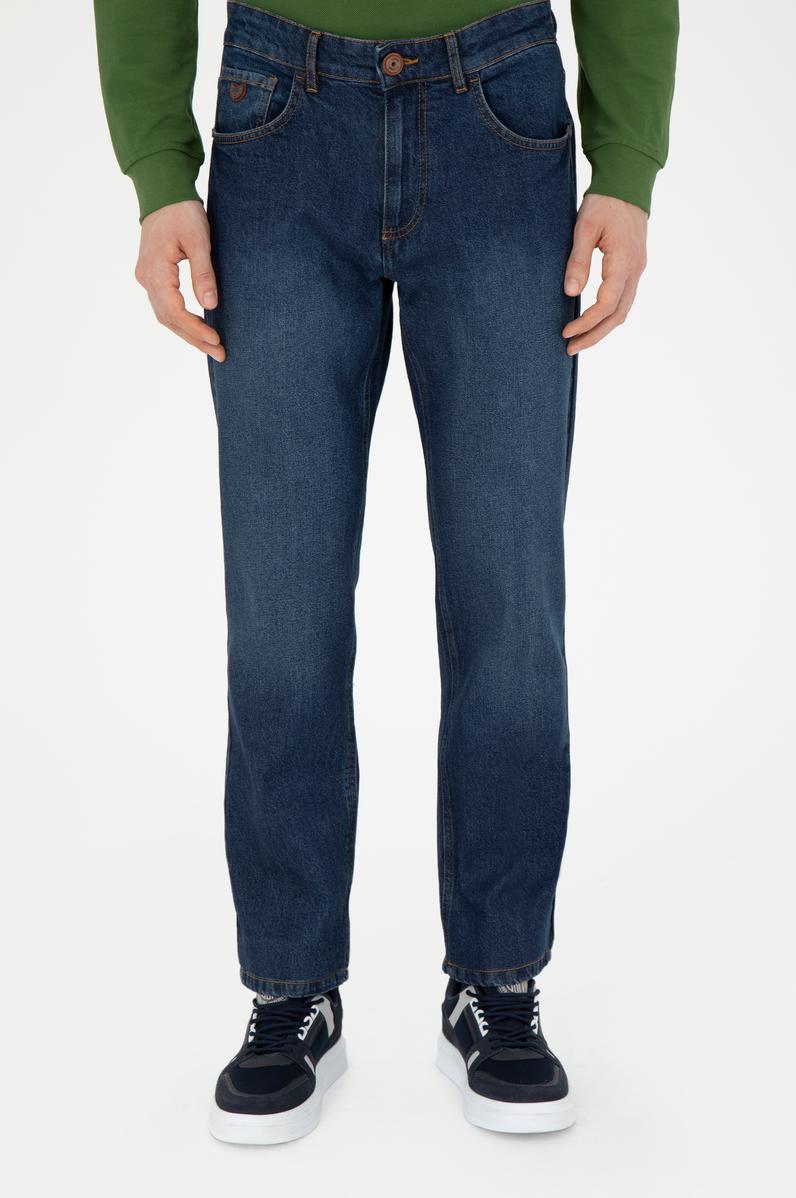 Erkek Koyu Mavi Jean Pantolon