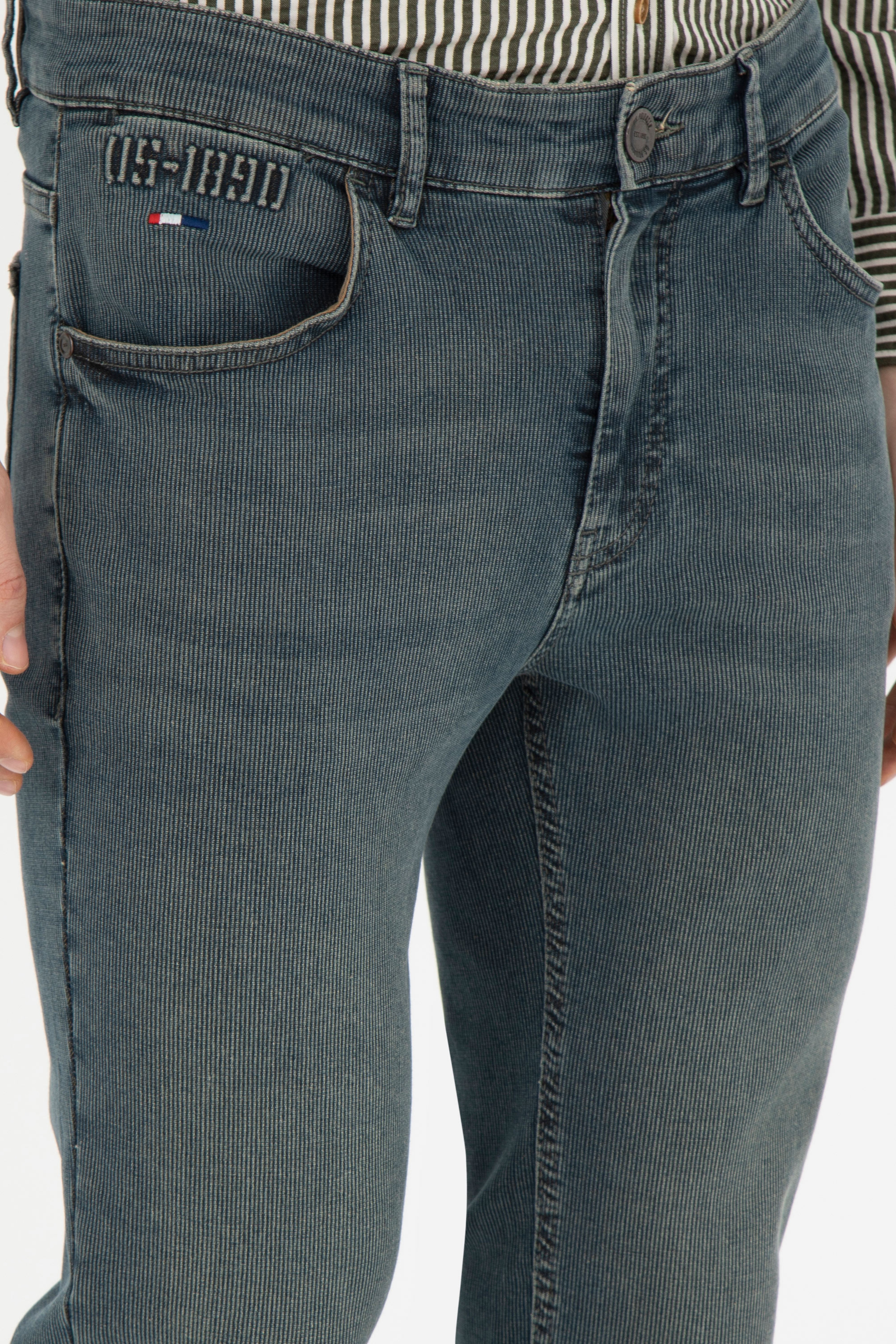 Erkek Yeşil Jean Pantolon - Image 5