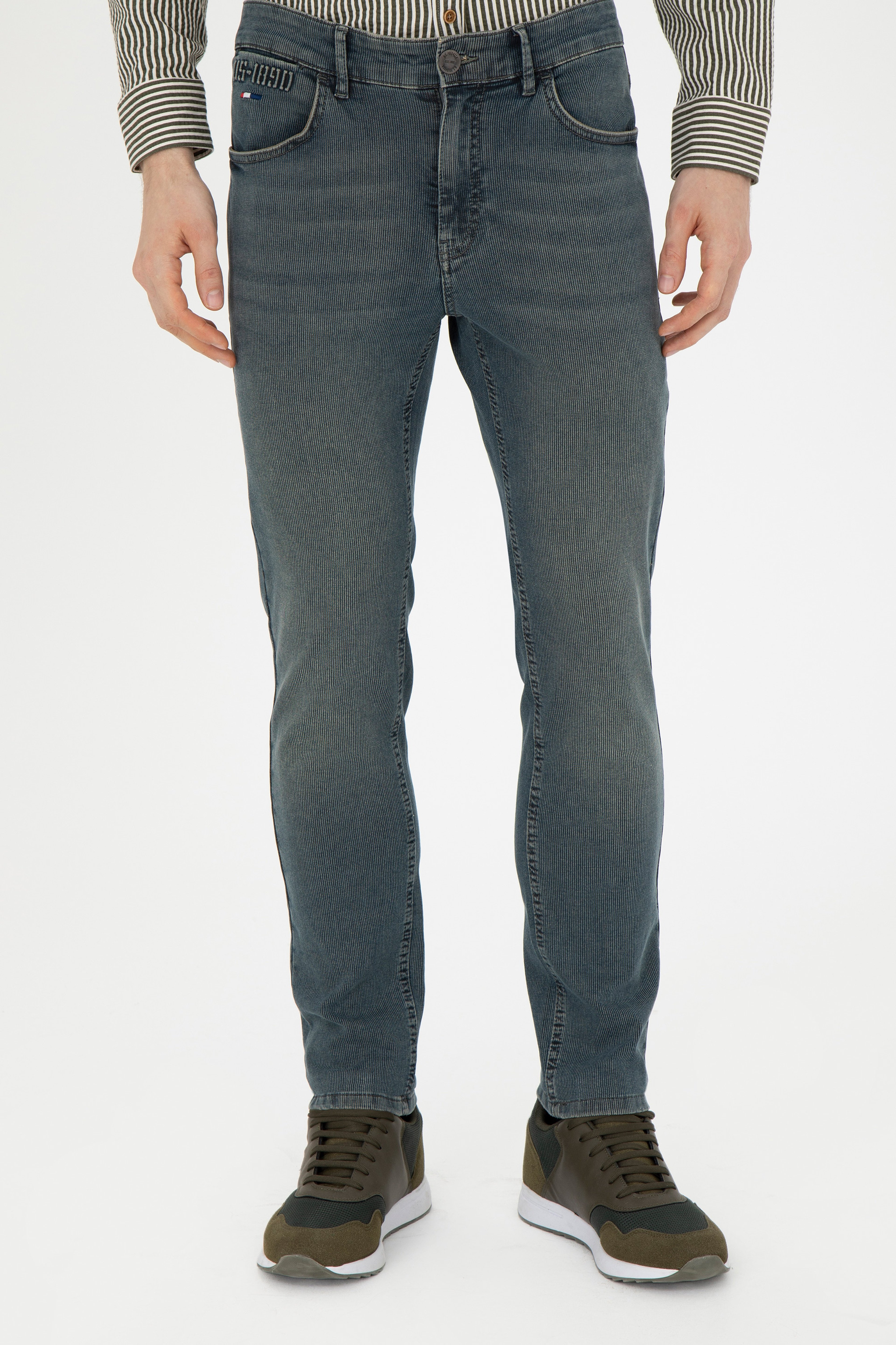 Erkek Yeşil Jean Pantolon - Image 2