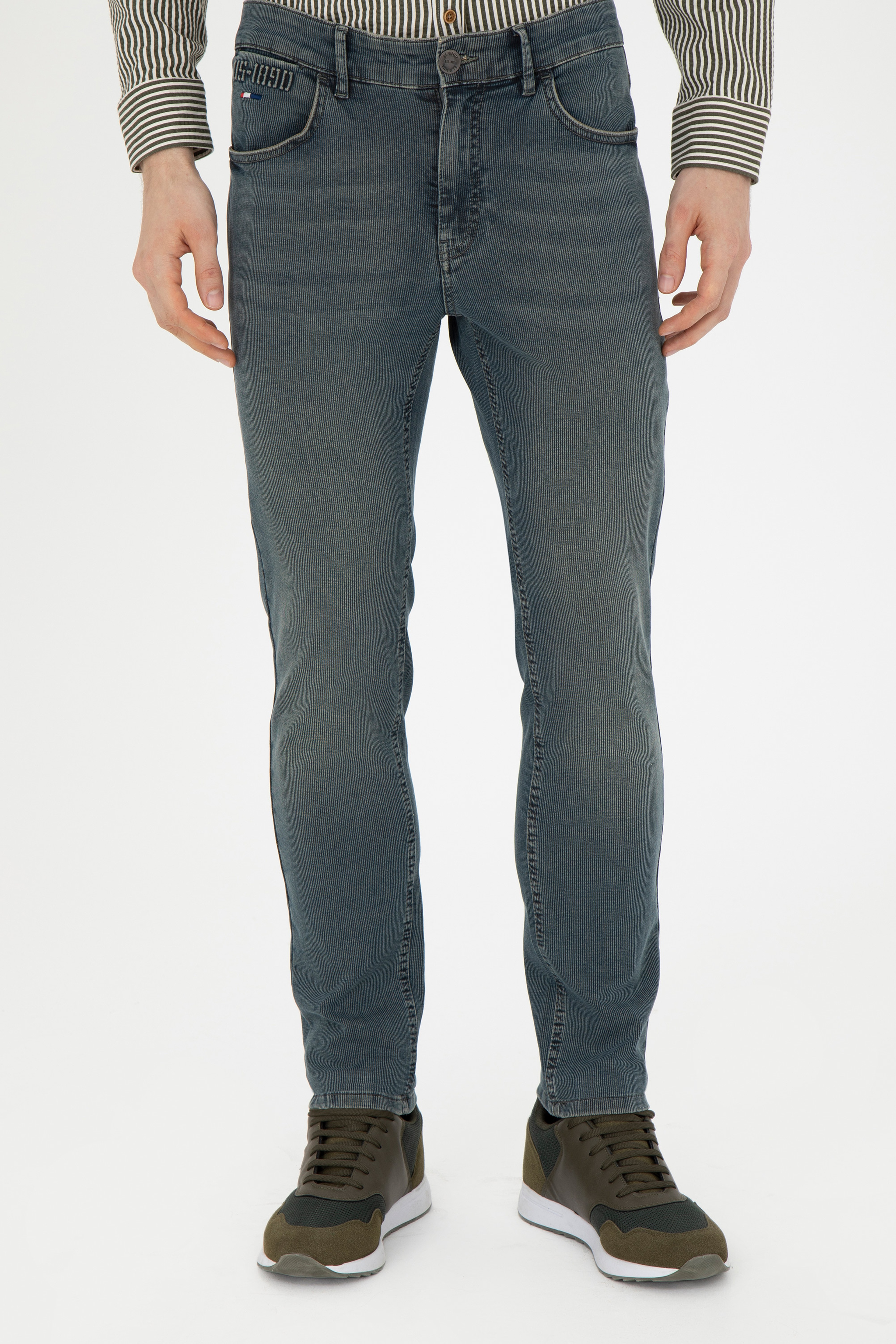 Erkek Yeşil Jean Pantolon