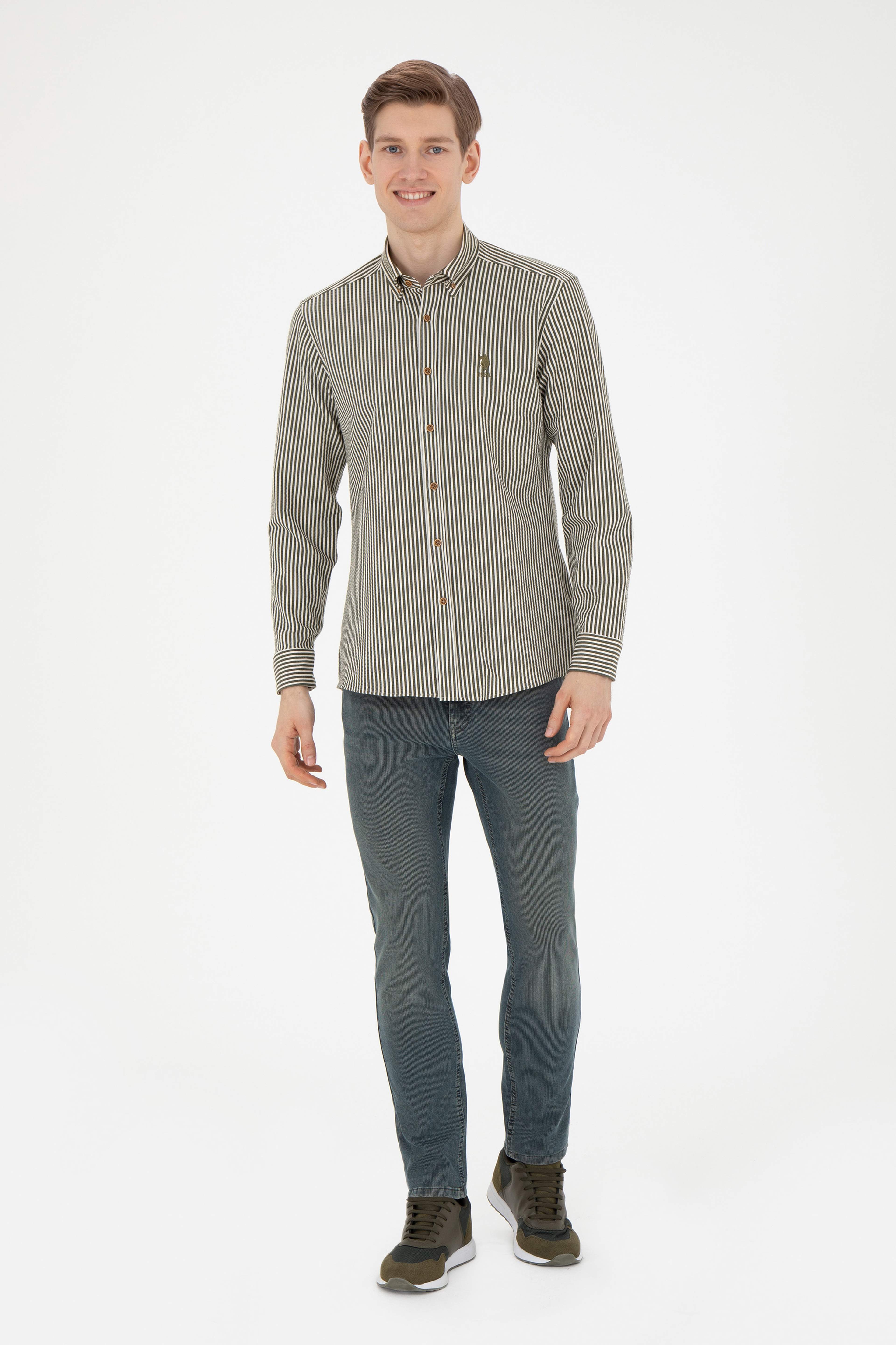 Erkek Yeşil Jean Pantolon - Image 1