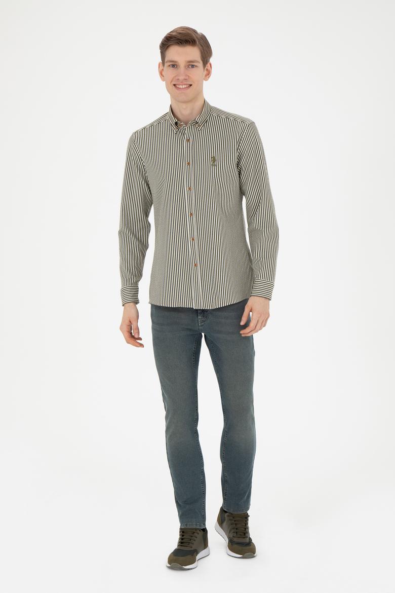 Erkek Yeşil Jean Pantolon