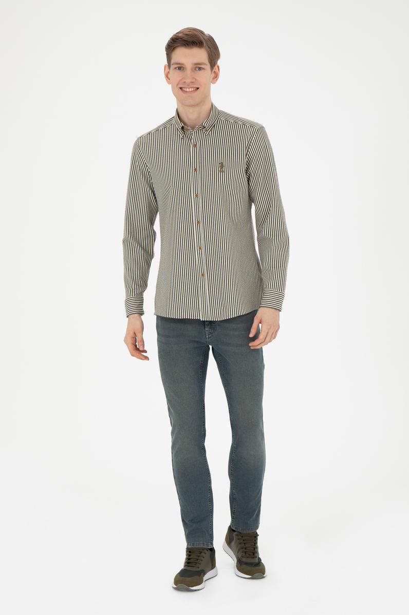 Erkek Yeşil Jean Pantolon