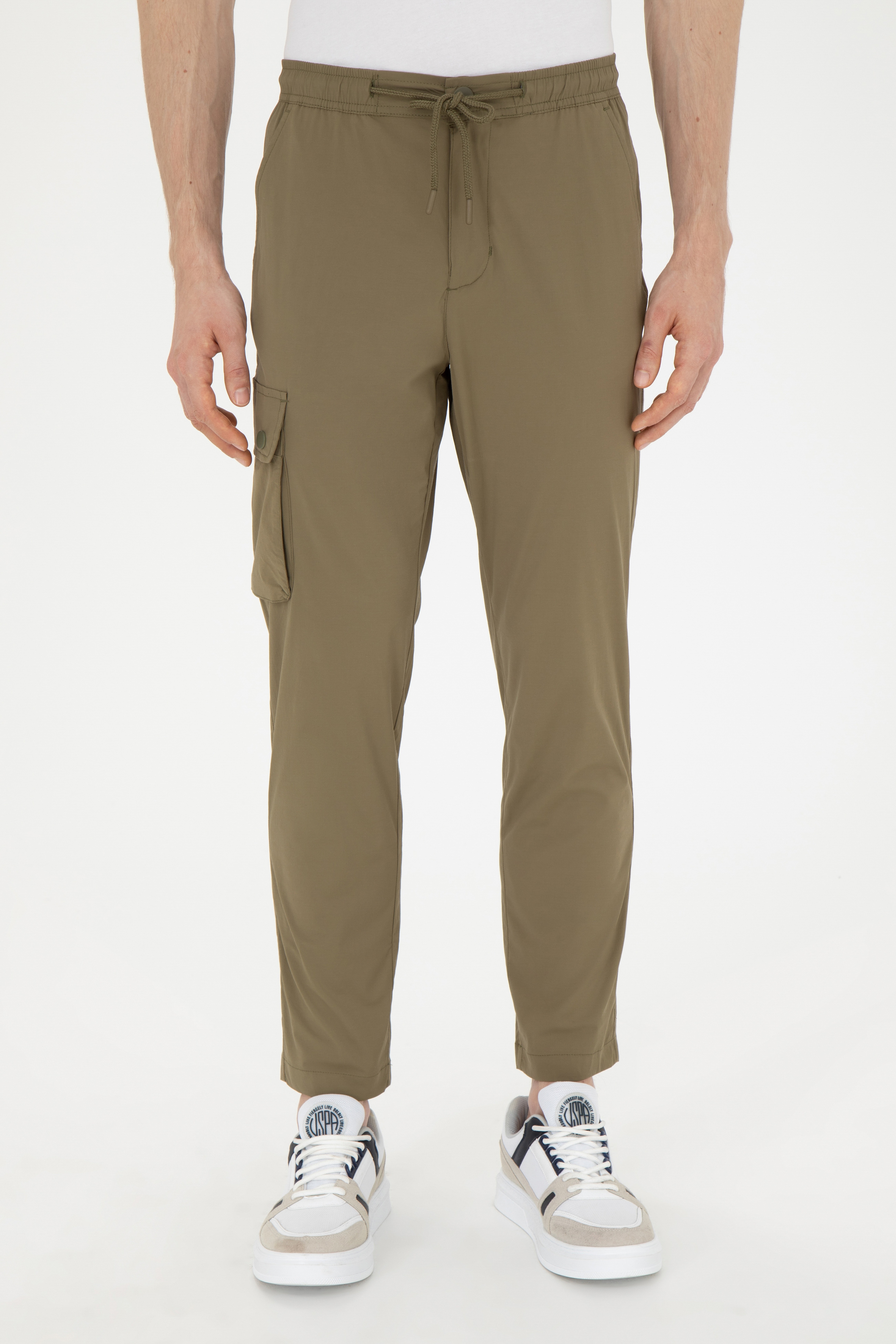 Erkek Carrot Fit Koyu Haki Kanvas Pantolon - Image 2