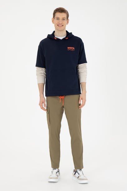 Erkek Carrot Fit Koyu Haki Kanvas Pantolon