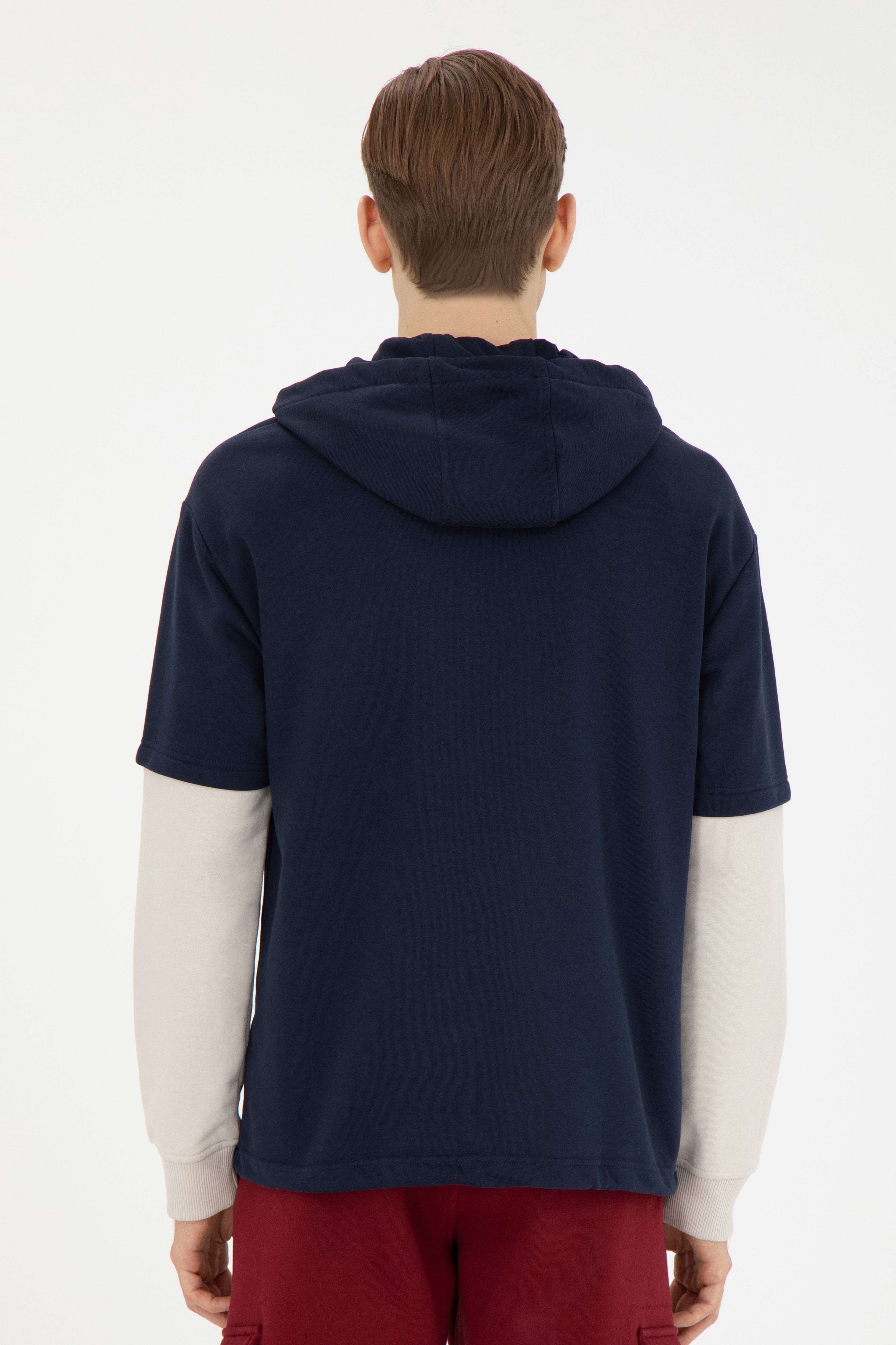Erkek Lacivert Sweatshirt - Image 5